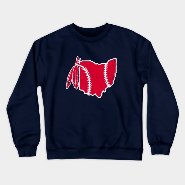 Cleveland Ohio Baseball - Navy 2 Crewneck Sweatshirt by KFig21